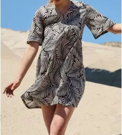 Chemise de nuit Noir et Blanc Favourites Sun