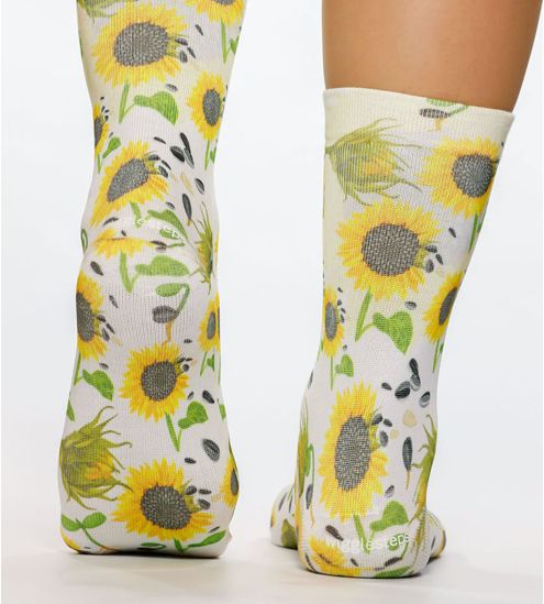 Sonnenblume-Frau-Socken