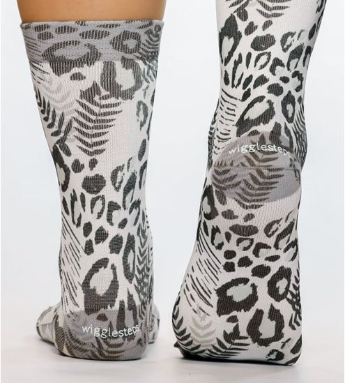 Schwarze Leo-Frauensocken