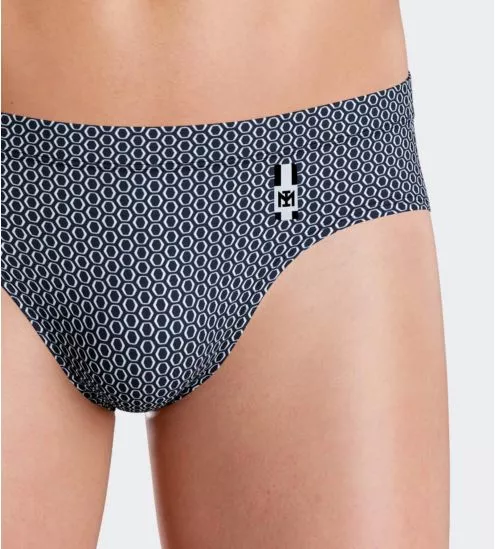 POSITANO SLIP DE BAIN IMPRIME NB039 Marine BLEU