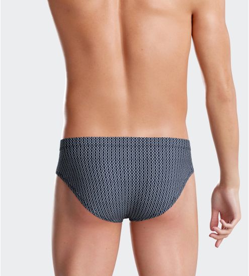 POSITANO SLIP DE BAIN IMPRIME NB039 Marine BLEU