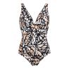 Maillot de bain 1 pièce coupé sous poitrine RHODES Noir