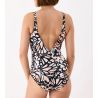 Maillot de bain 1 pièce coupé sous poitrine RHODES Noir