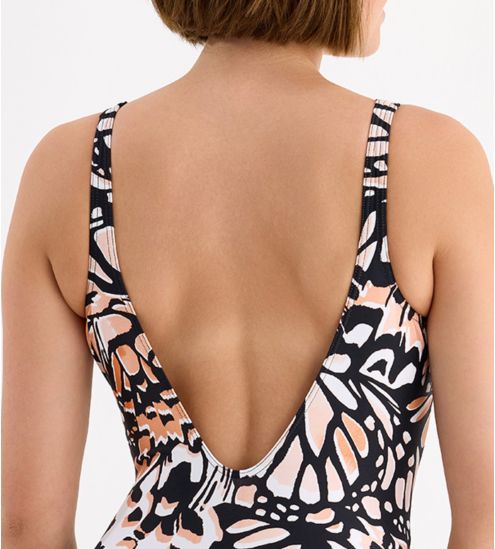 Maillot de bain 1 pièce coupé sous poitrine RHODES Noir