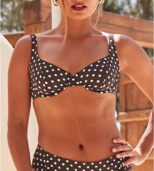Haut de maillot de bain à armatures MONICA Marron
