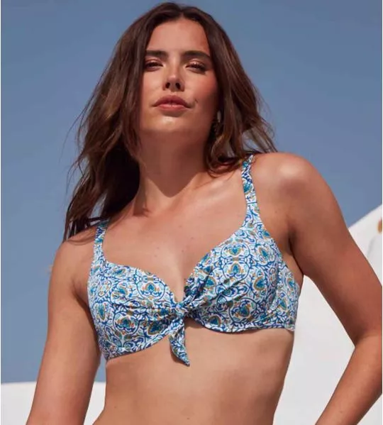 Haut de maillot de bain balconnet à coques OIA Turquoise