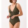 Maillot de bain 1 pièce coupé sous poitrine ALLURE Kaki