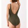 Maillot de bain 1 pièce coupé sous poitrine ALLURE Kaki