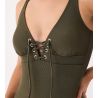 Maillot de bain 1 pièce coupé sous poitrine ALLURE Kaki