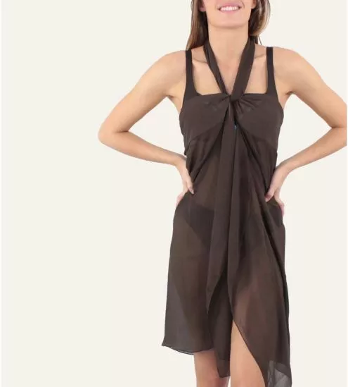 Paréo long CHARME Marron
