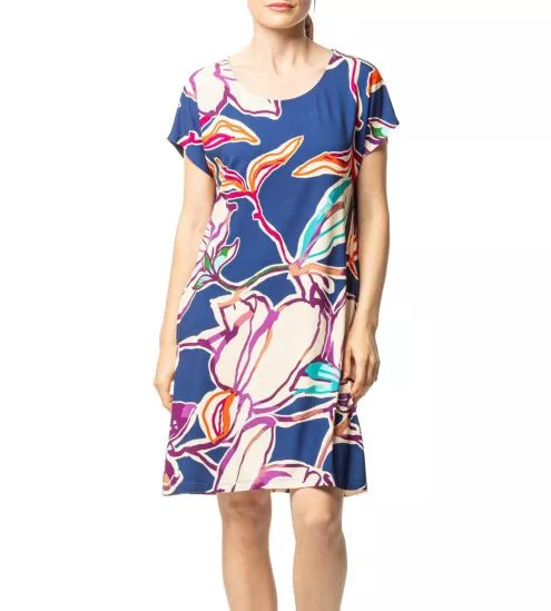 Robe à manches courtes Bleu