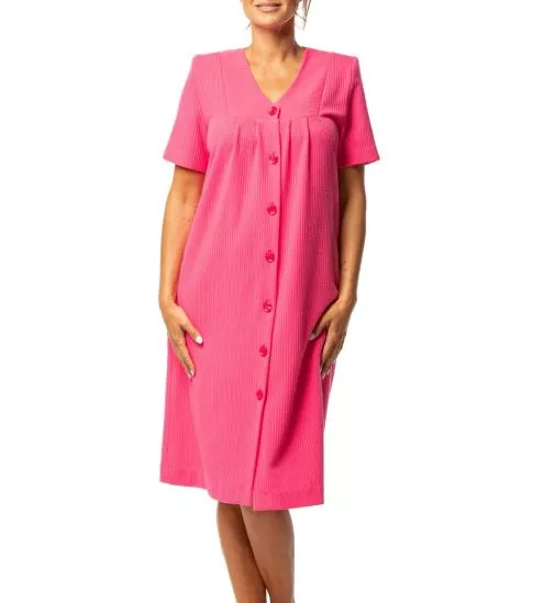 Robe de chambre femme en tissu éponge Rose