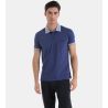 T shirt polo bleu marine homme manches courtes