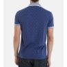 T shirt polo bleu marine homme manches courtes