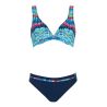 Maillot de bain deux pièces armatures Bleu Multicolore