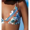 Haut de maillot de bain triangle souple multicolore