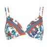 Haut de maillot de bain triangle souple multicolore