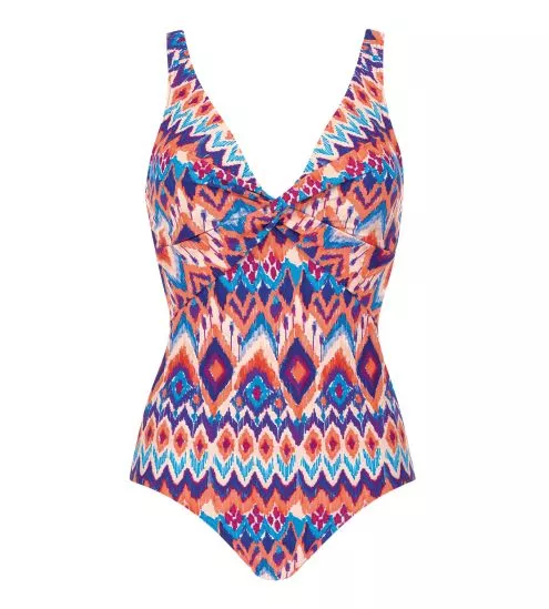 Maillot de bain coupé sous poitrine avec mousse multicolore