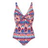 Maillot de bain coupé sous poitrine avec mousse multicolore