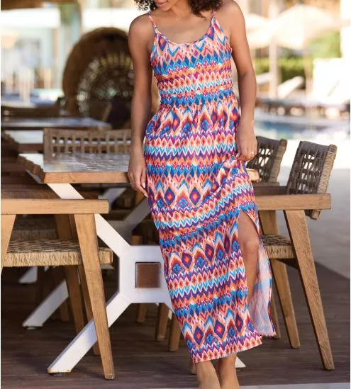 Multicolored long dress...