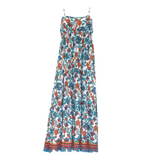 Robe longue imprimé floral multicolore