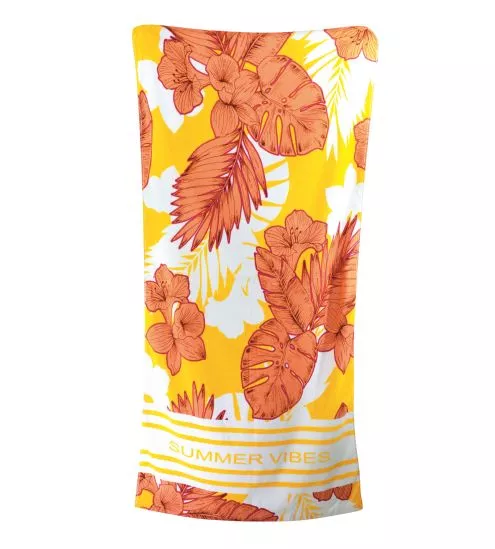 Drap de plage jaune - 150cmx77cm