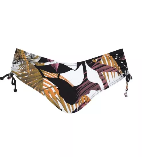 Bas de maillot de bain réglable imprimé Noir
