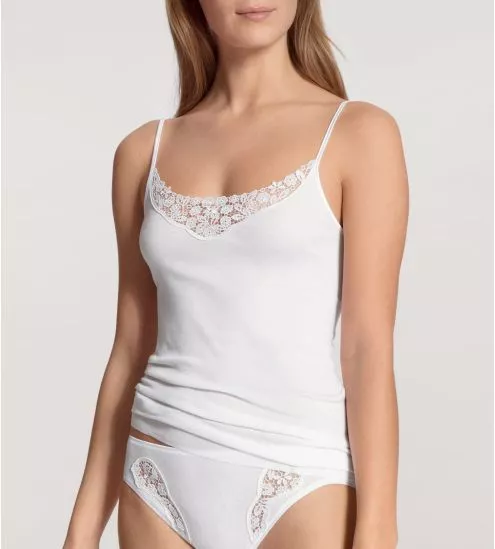 Top à dentelle Feminin Sense Blanc