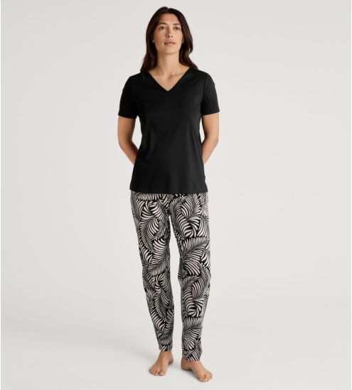 T-shirt noir femme col en V Favourites Sun