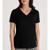 T-shirt noir femme col en V Favourites Sun