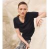 T-shirt noir femme col en V Favourites Sun