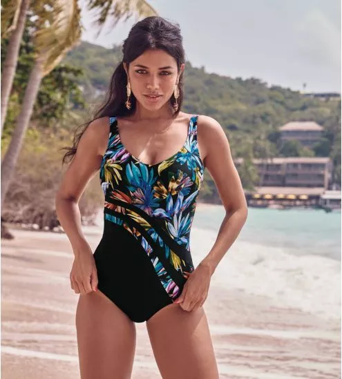 Maillot de bain une pièce imprimé Agave