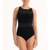 Maillot de bain pour prothèses avec tulle plumetis Noir
