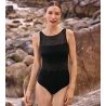 Maillot de bain pour prothèses avec tulle plumetis Noir