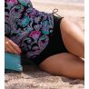 Slip de bain femme taille haute NOIR