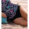 Slip de bain femme taille haute NOIR