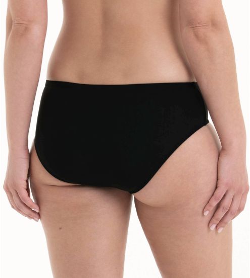 Slip de bain femme taille haute NOIR