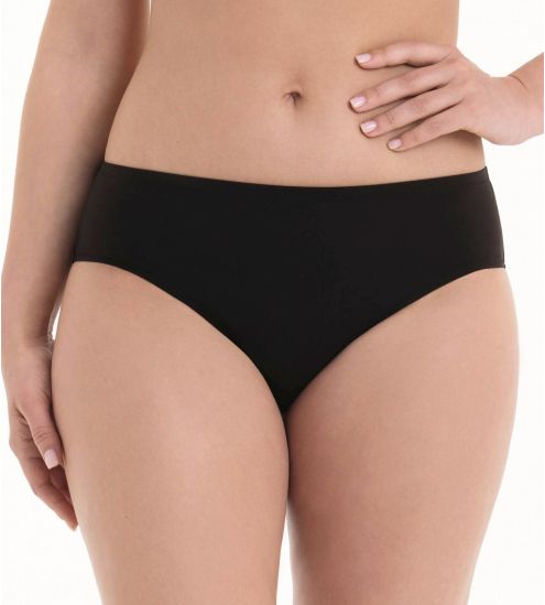 Slip de bain femme taille haute NOIR