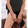 Slip de bain coulissant pour femme NOIR