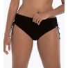 Bas de maillot de bain coulissant pour femme Noir