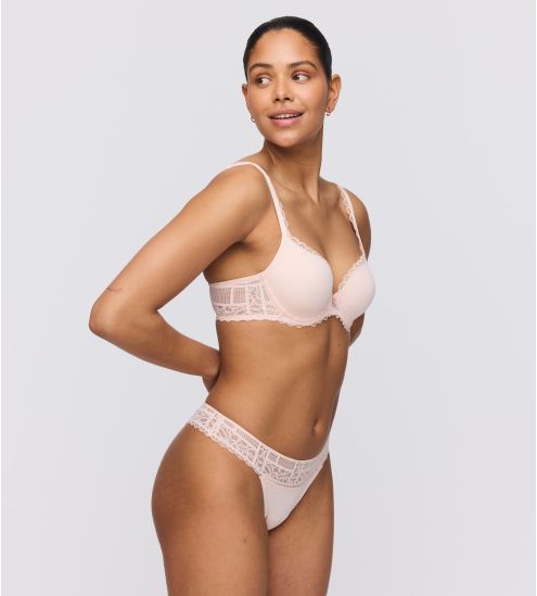 Soutien gorge à coques coeur Jadei Glossy Pink