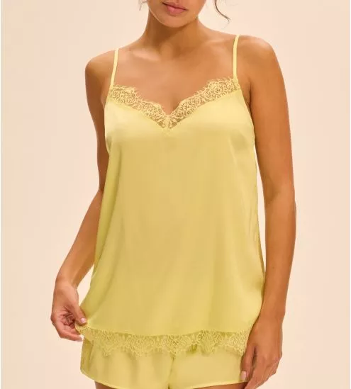 Top de nuit Satin Secrets Jaune d'Été