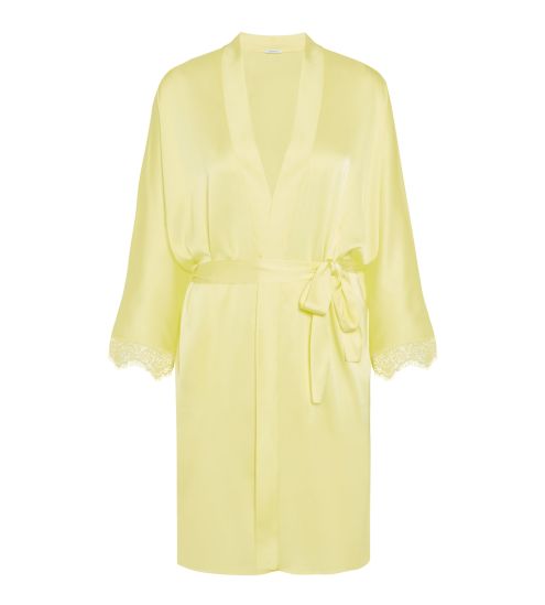 Kimono Satin Secrets Jaune d'Été