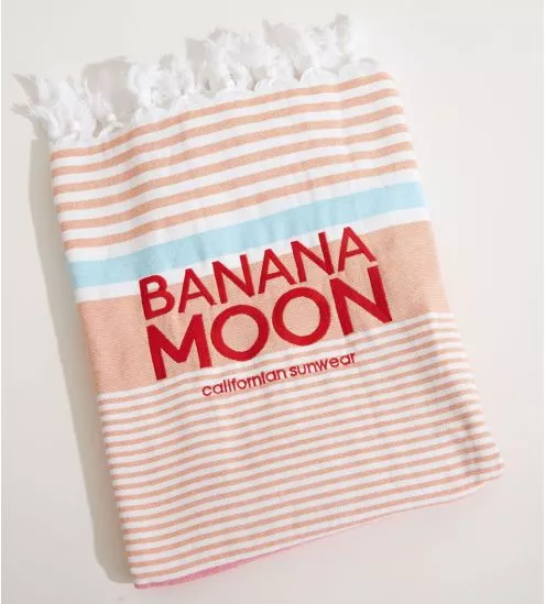 Serviette de plage à rayures Mani Marbella Rouge