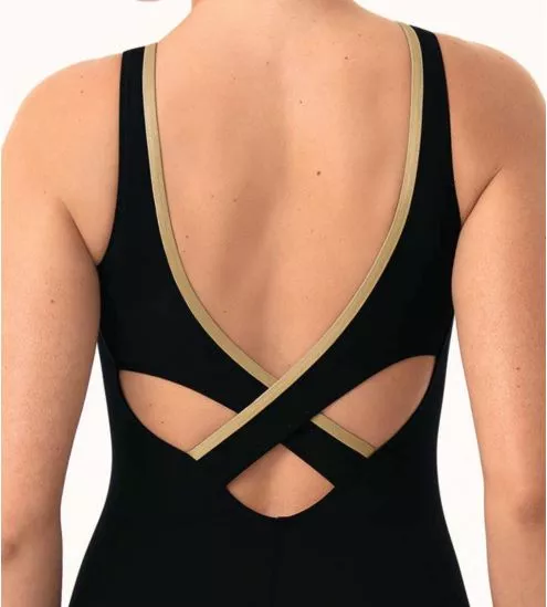 Black sports swimsuit for...