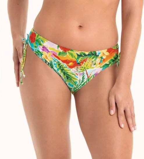 Bas de maillot de bain réglable vert tropical