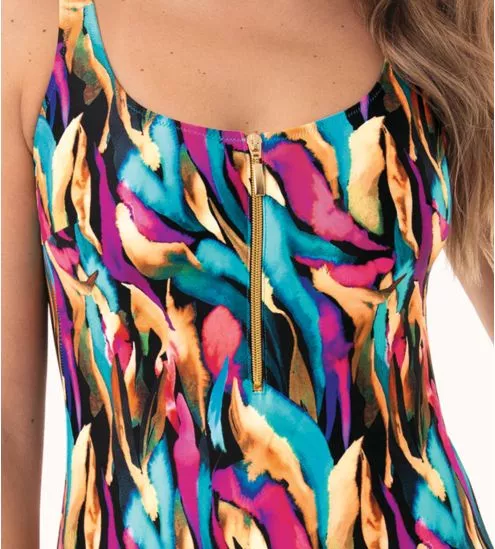 Maillot de bain une pièce avec fermeture éclair