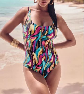 Maillot de bain une pièce avec fermeture éclair