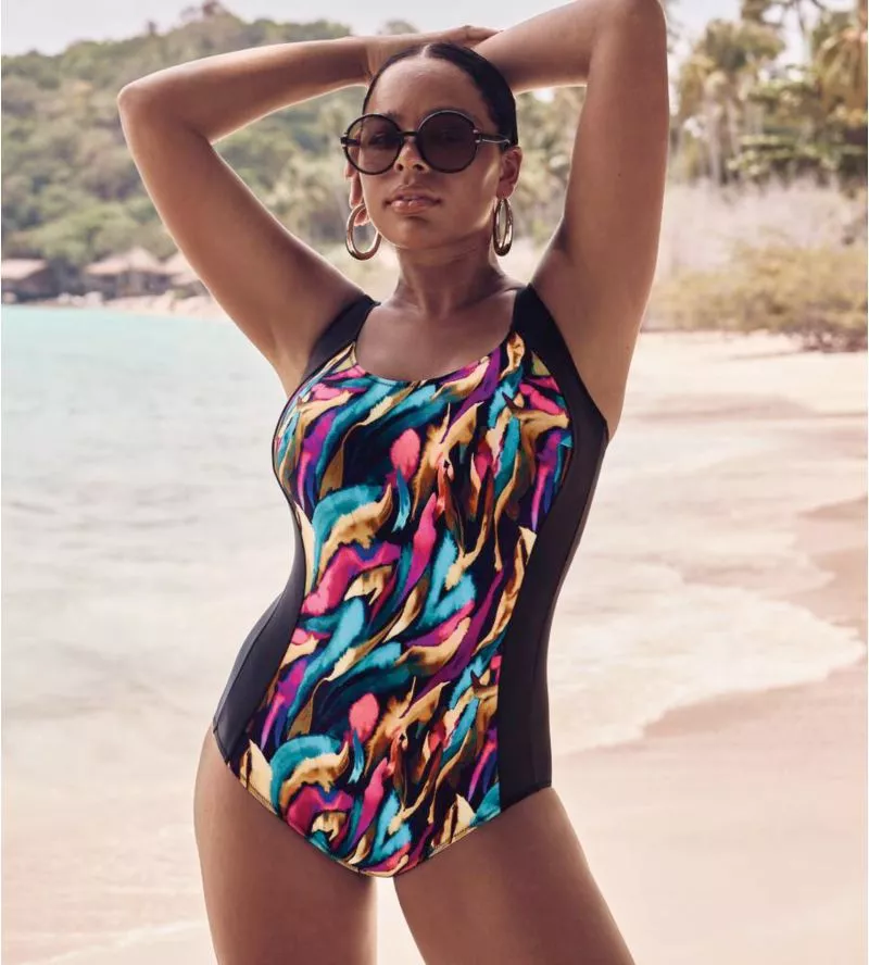 Maillot de bain une pièce imprimé multicolore