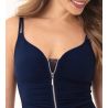 Maillot de bain avec fermeture éclair Bleu Indigo